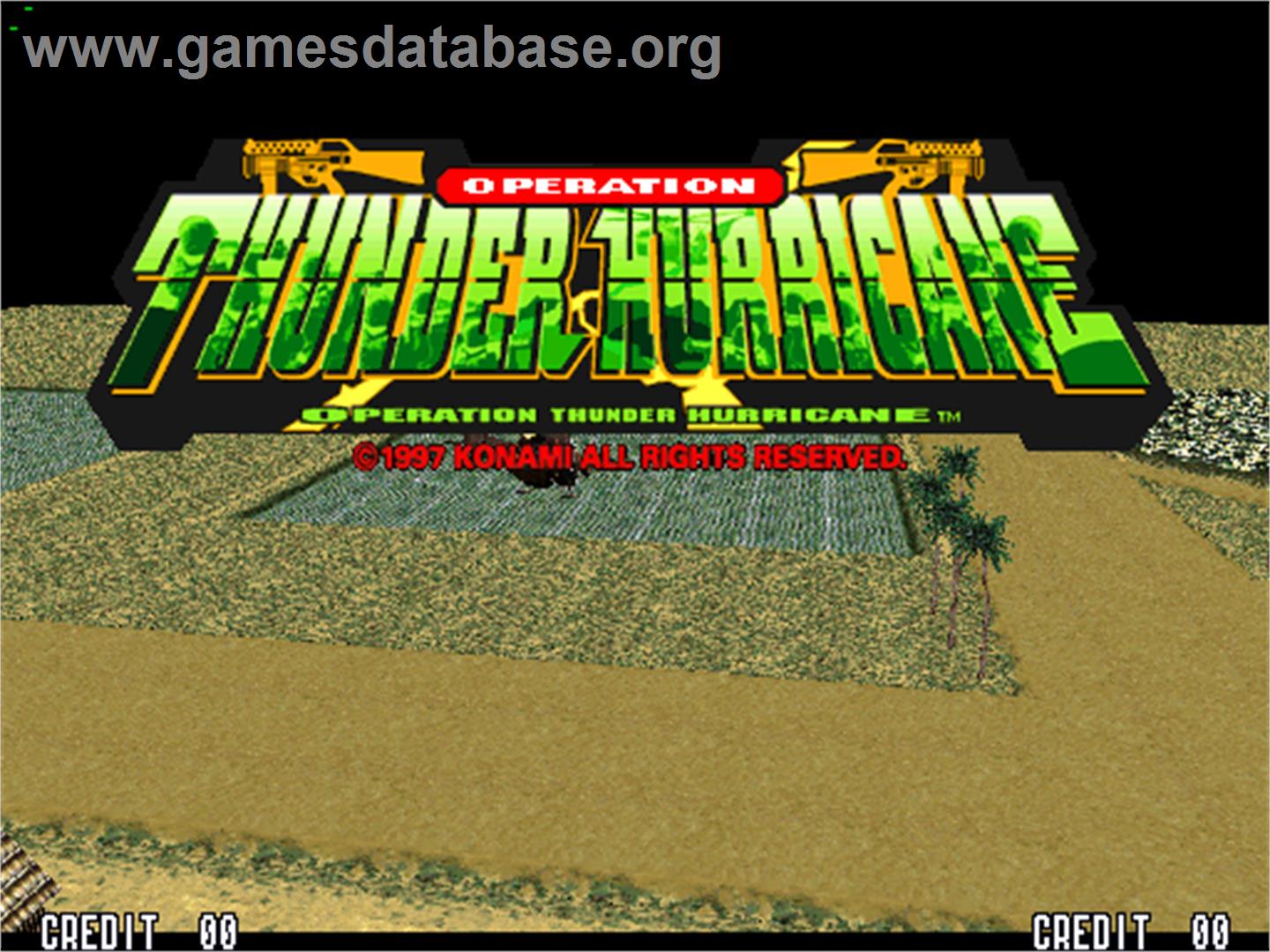 Operation Thunder Hurricane - Arcade - Artwork - Title Screen