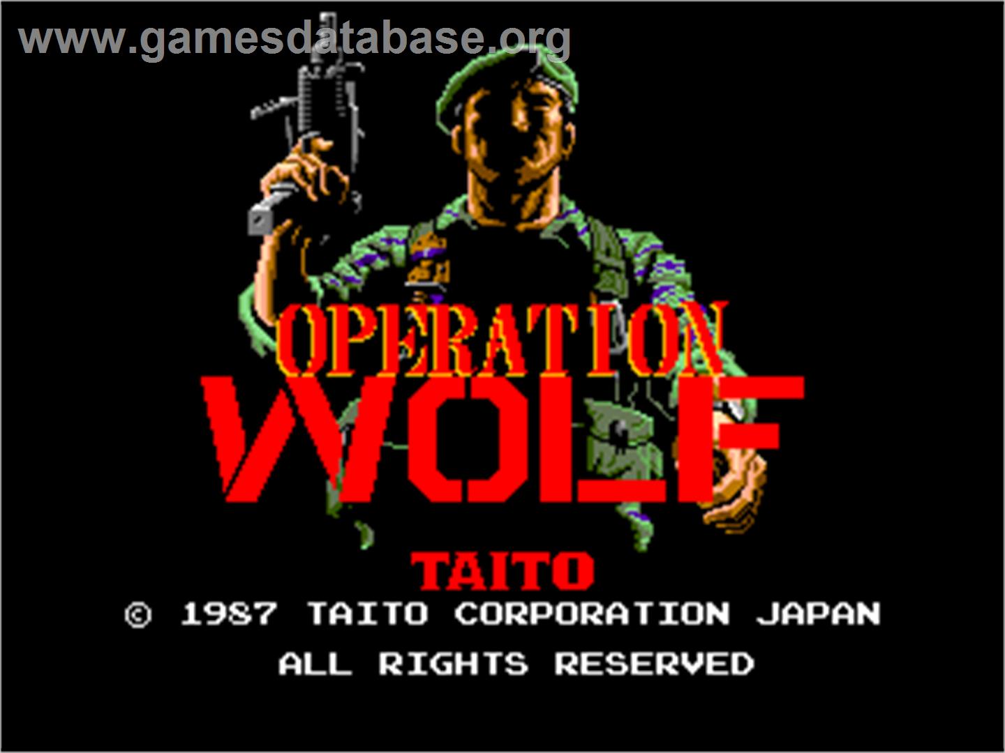 Operation Wolf - Arcade - Artwork - Title Screen
