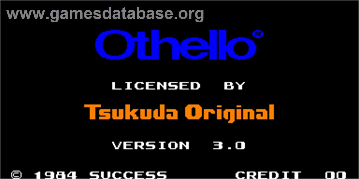 Othello - Arcade - Artwork - Title Screen
