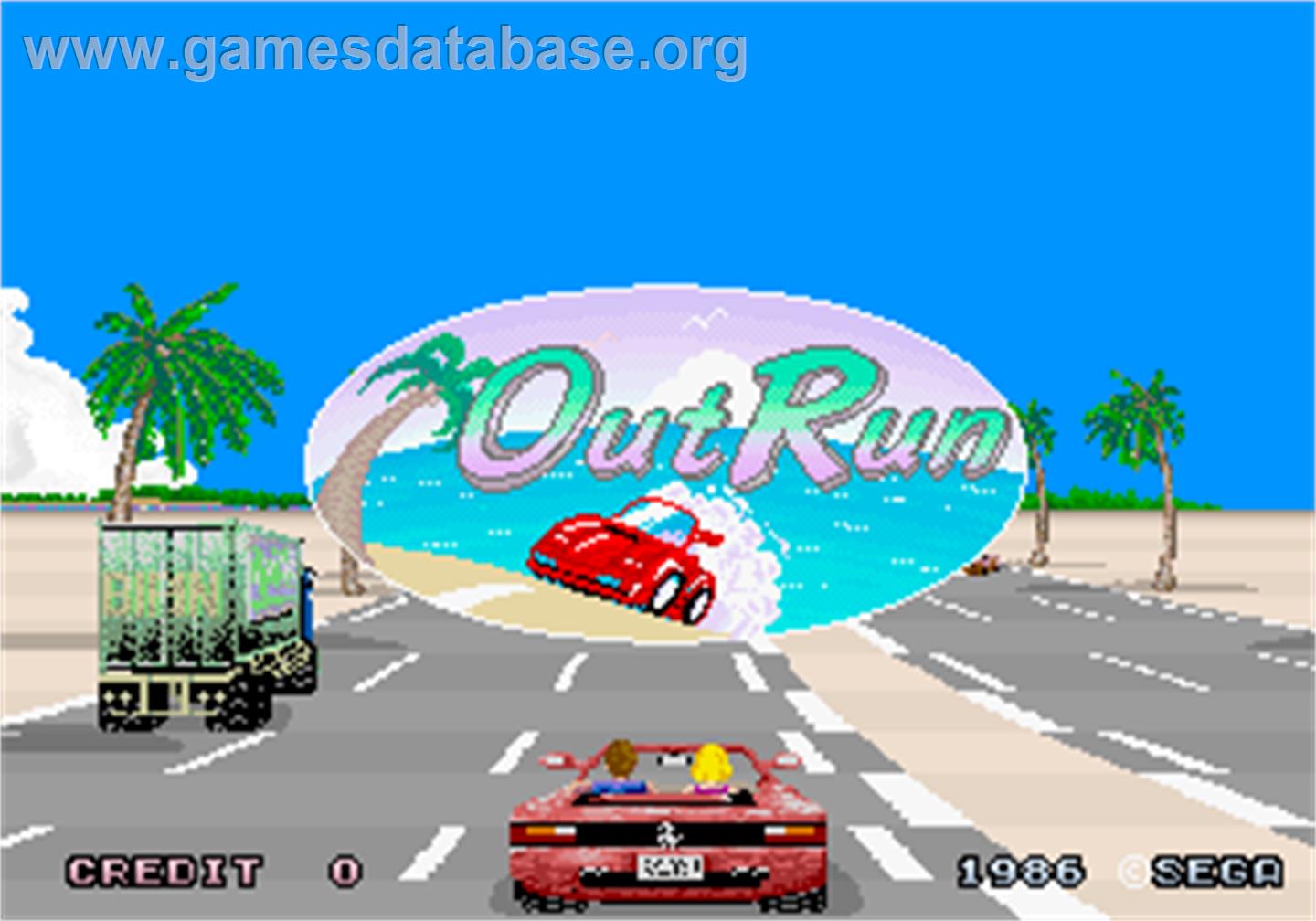 Out Run - Arcade - Artwork - Title Screen