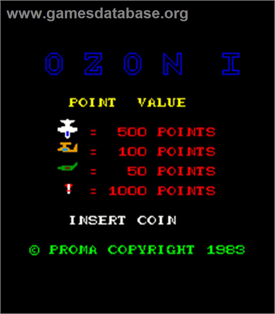 Ozon I - Arcade - Artwork - Title Screen