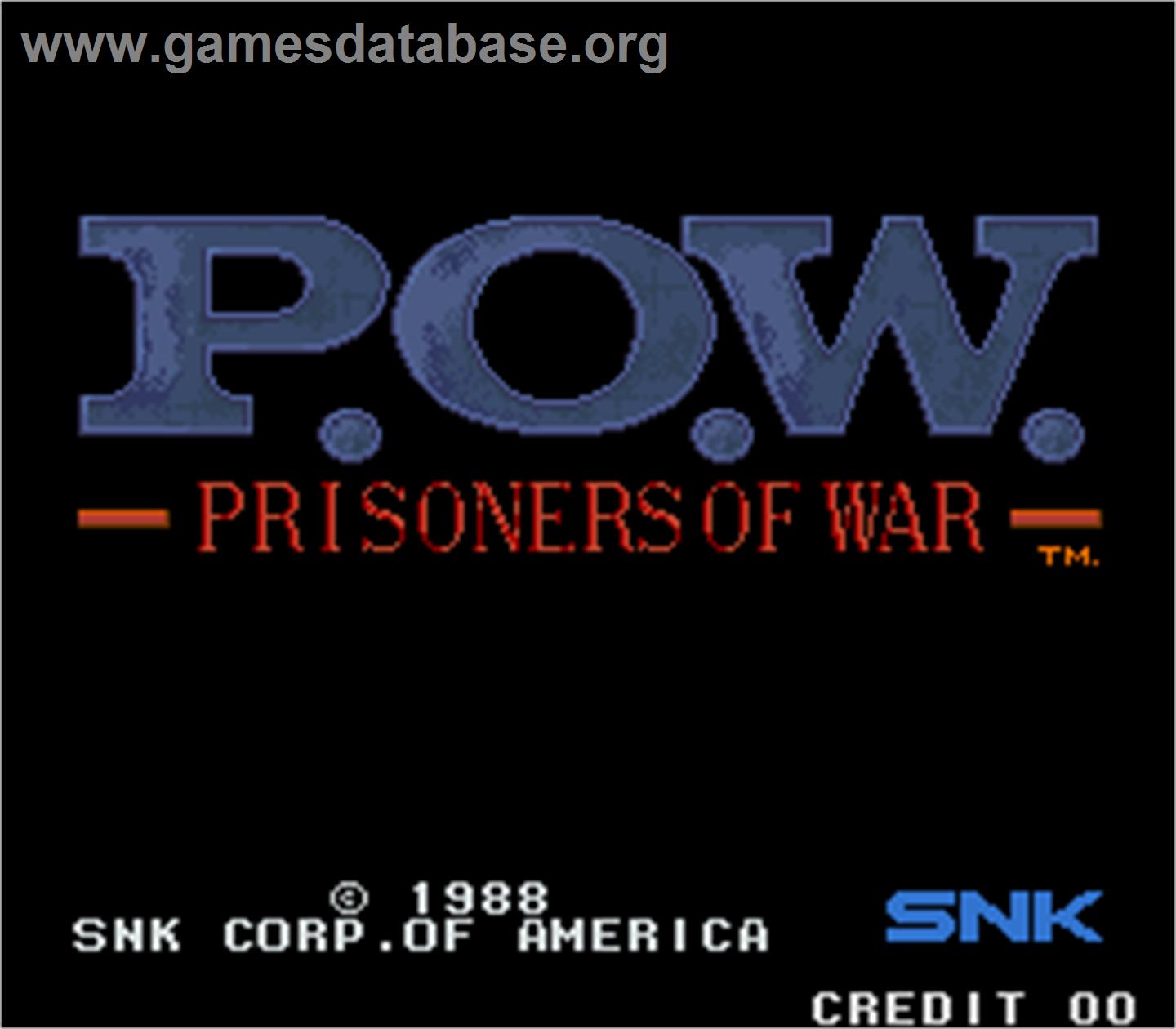 P.O.W. - Prisoners of War - Arcade - Artwork - Title Screen
