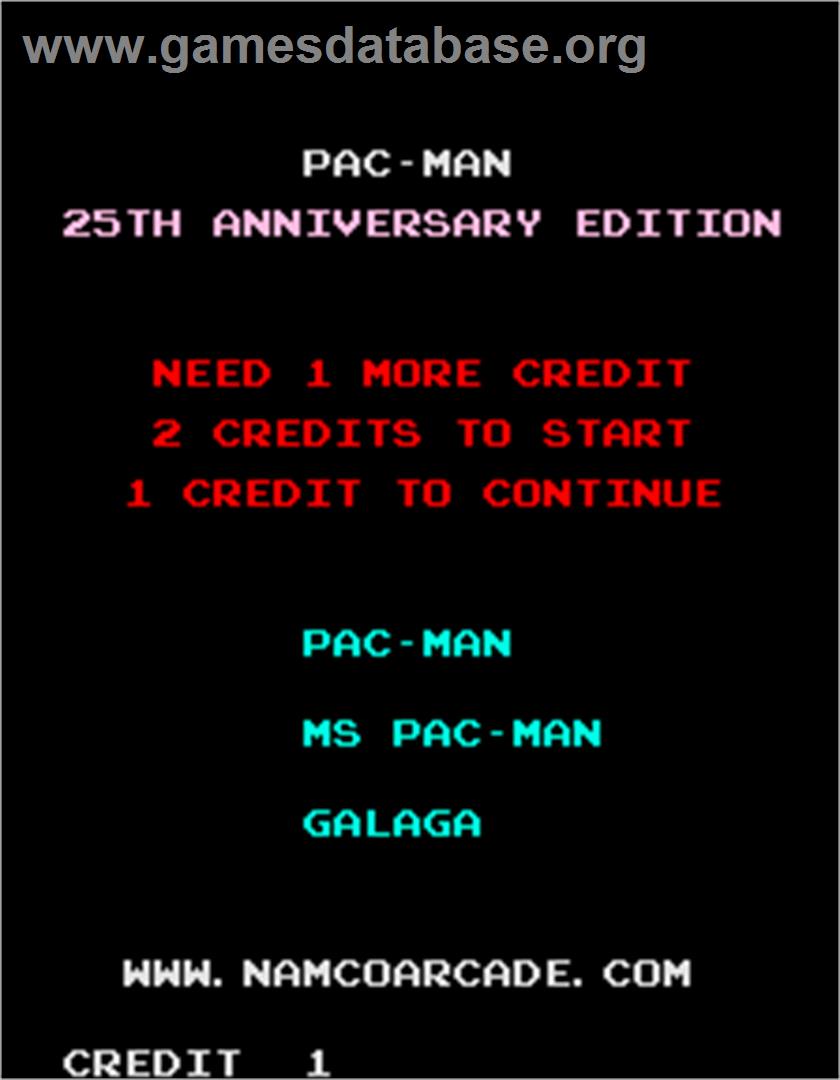 Pac-Man - 25th Anniversary Edition - Arcade - Artwork - Title Screen