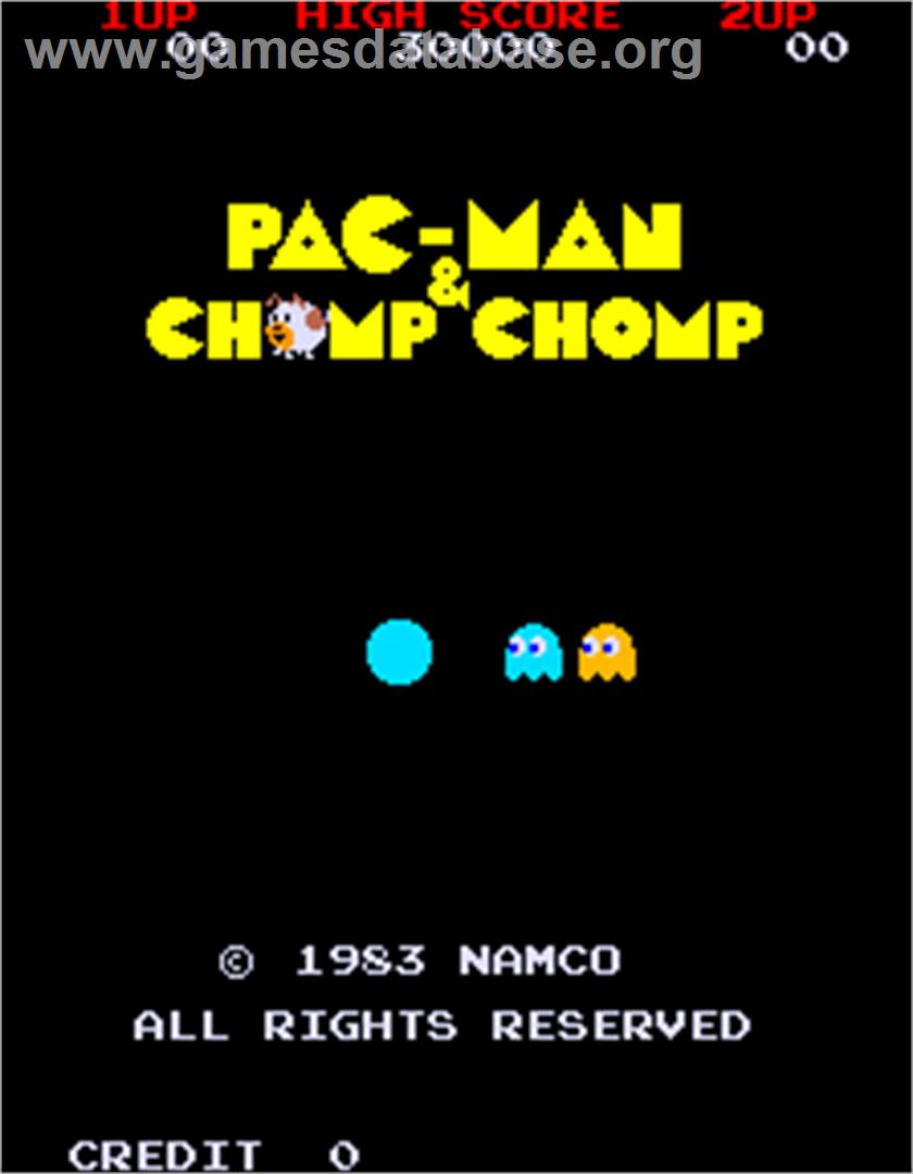Pac-Man & Chomp Chomp - Arcade - Artwork - Title Screen