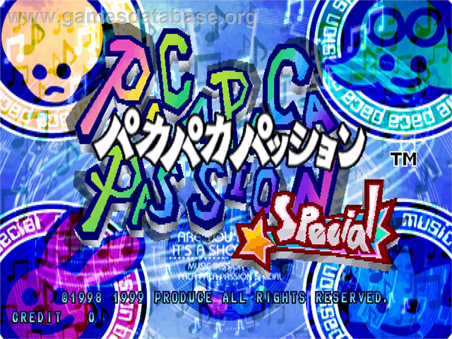 Paca Paca Passion Special - Arcade - Artwork - Title Screen