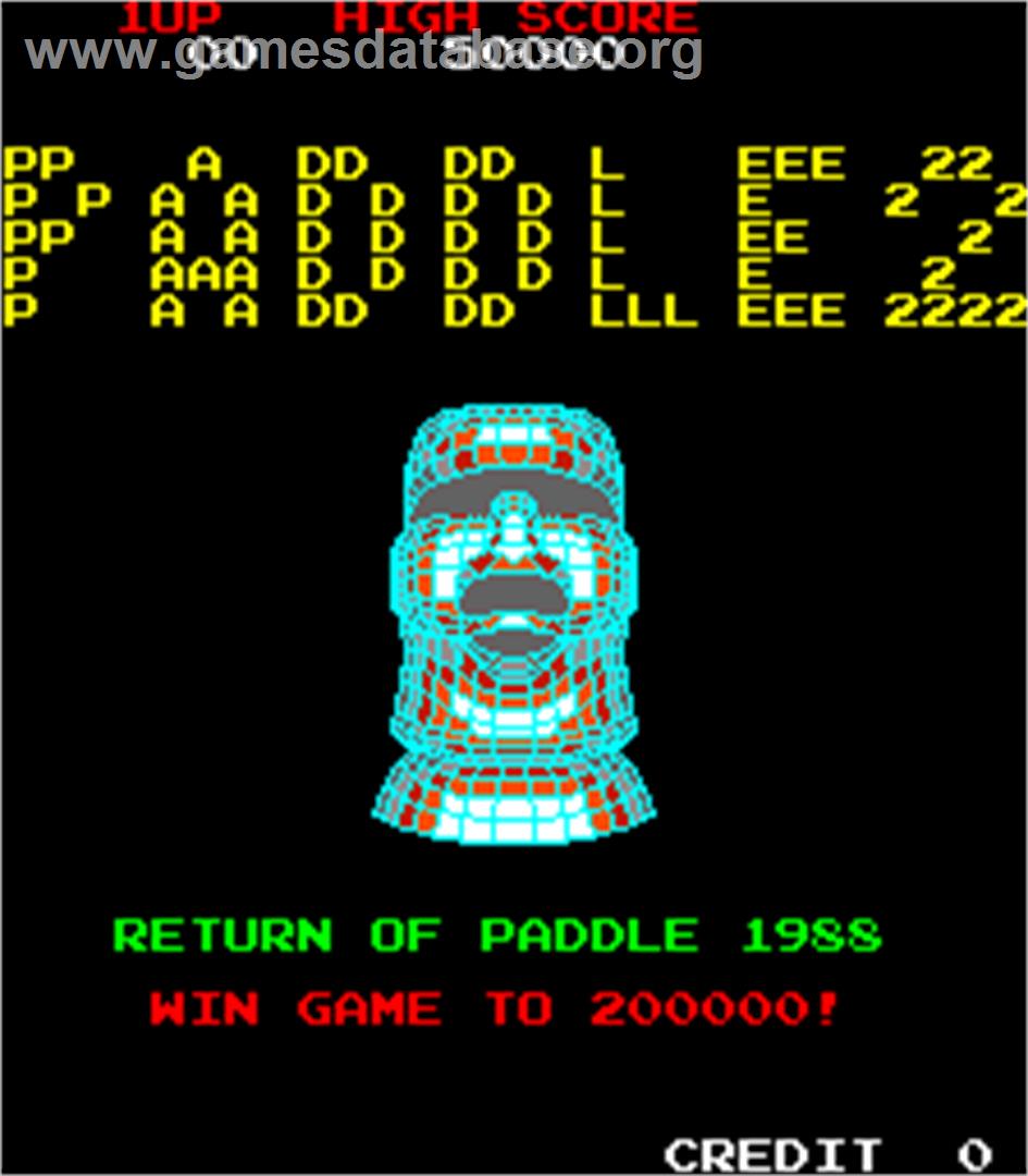Paddle 2 - Arcade - Artwork - Title Screen