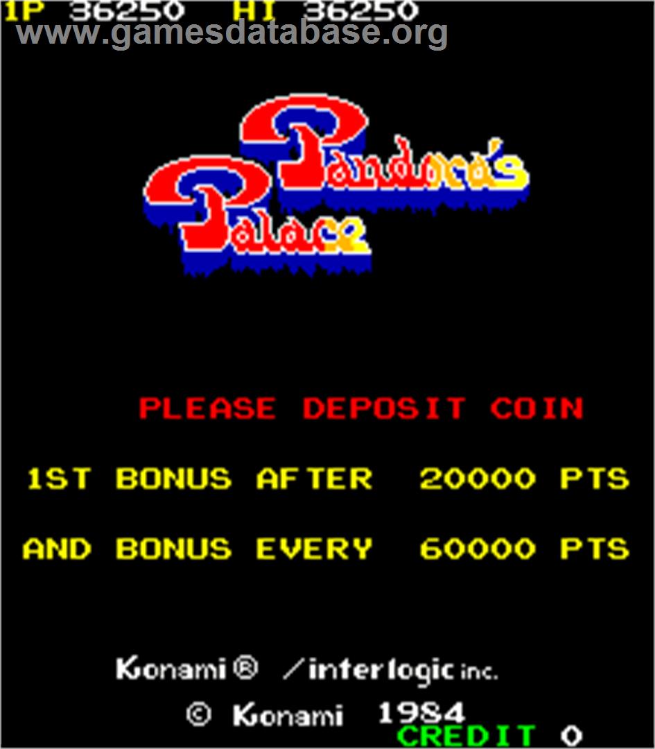 Pandora's Palace - Arcade - Artwork - Title Screen