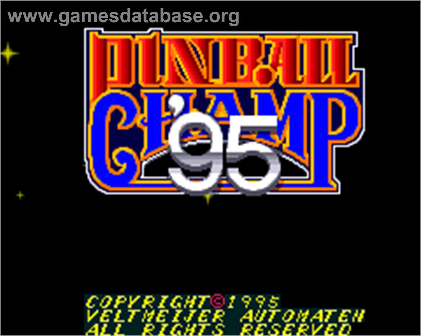 Pinball Champ '95 - Arcade - Artwork - Title Screen