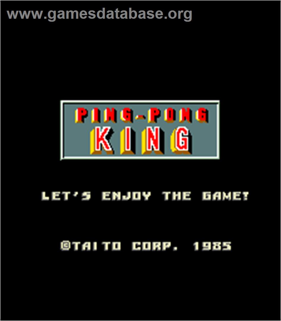 Ping-Pong King - Arcade - Artwork - Title Screen
