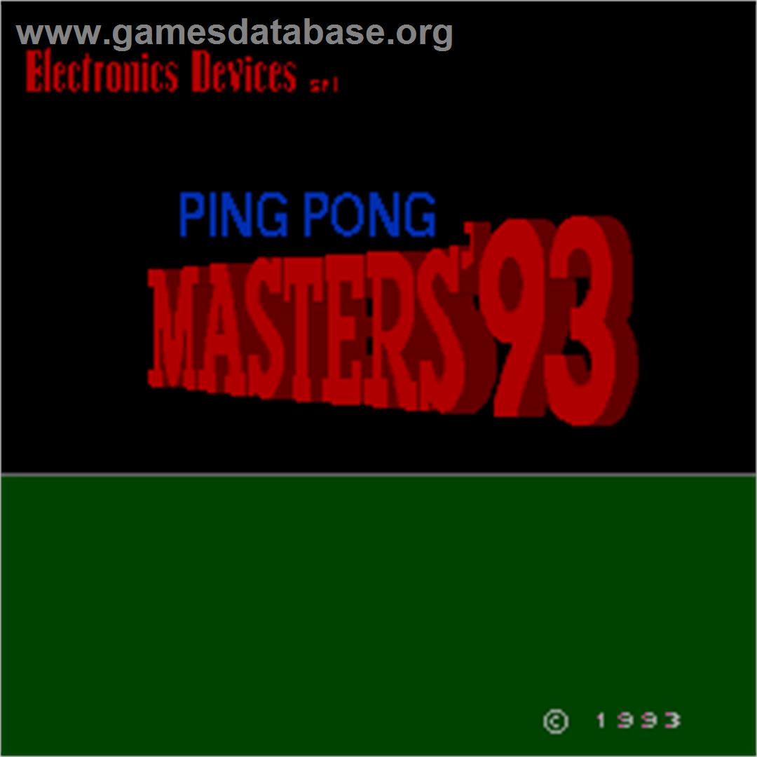 Ping Pong Masters '93 - Arcade - Artwork - Title Screen
