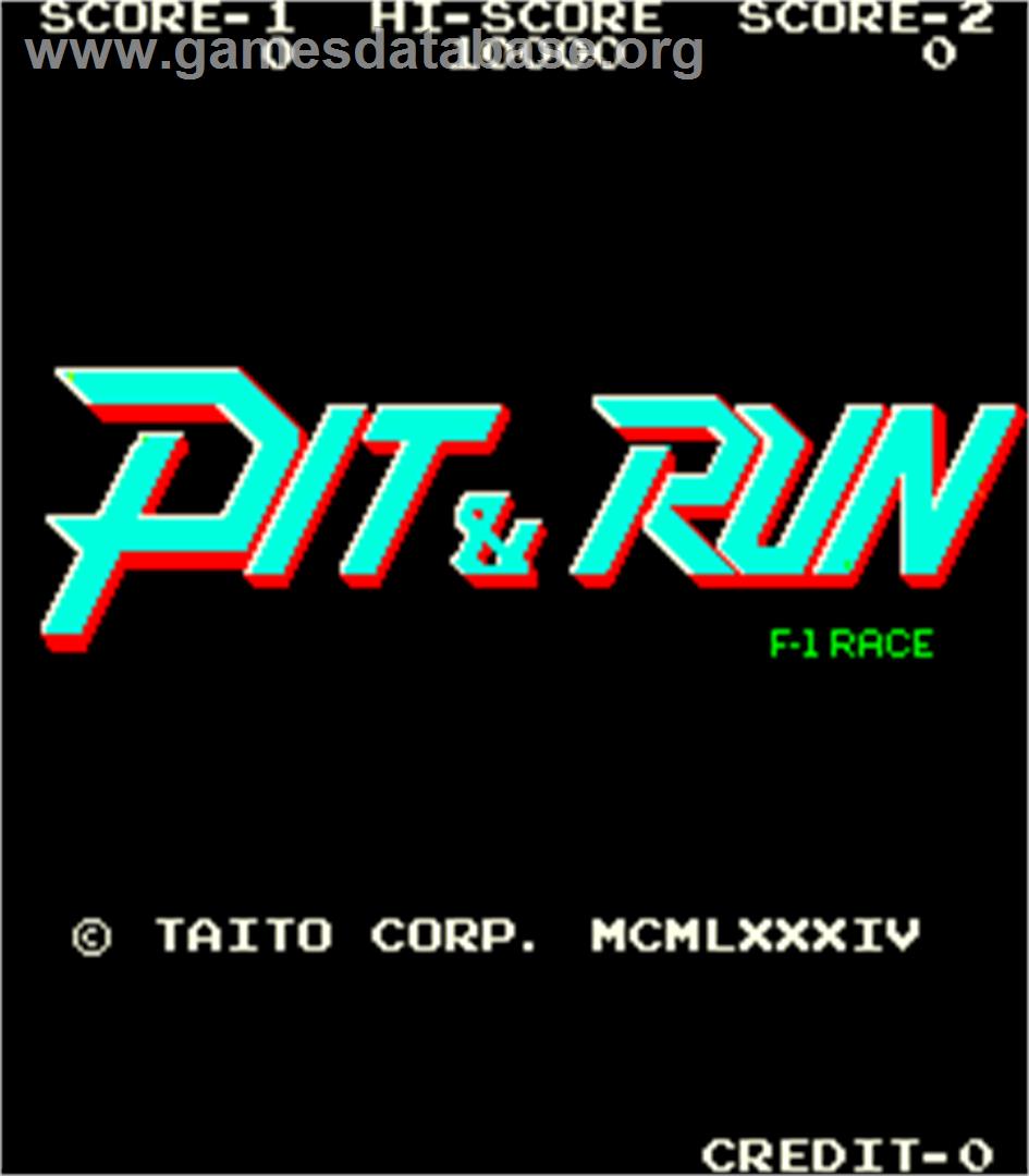 Pit & Run - F-1 Race - Arcade - Artwork - Title Screen