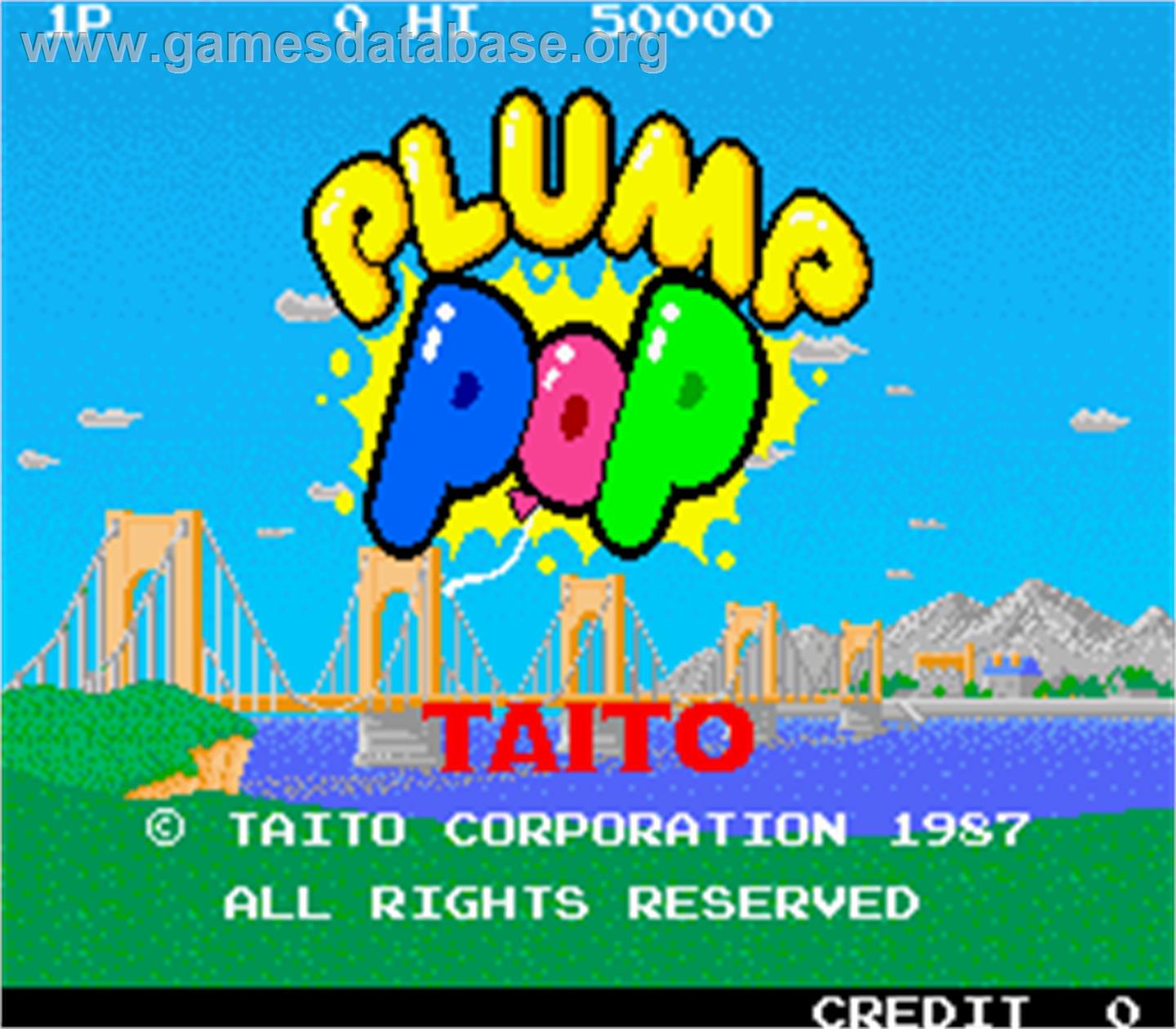 Plump Pop - Arcade - Artwork - Title Screen