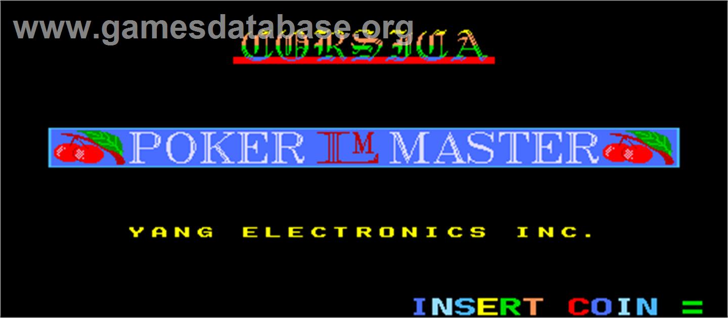 Poker Master - Arcade - Artwork - Title Screen
