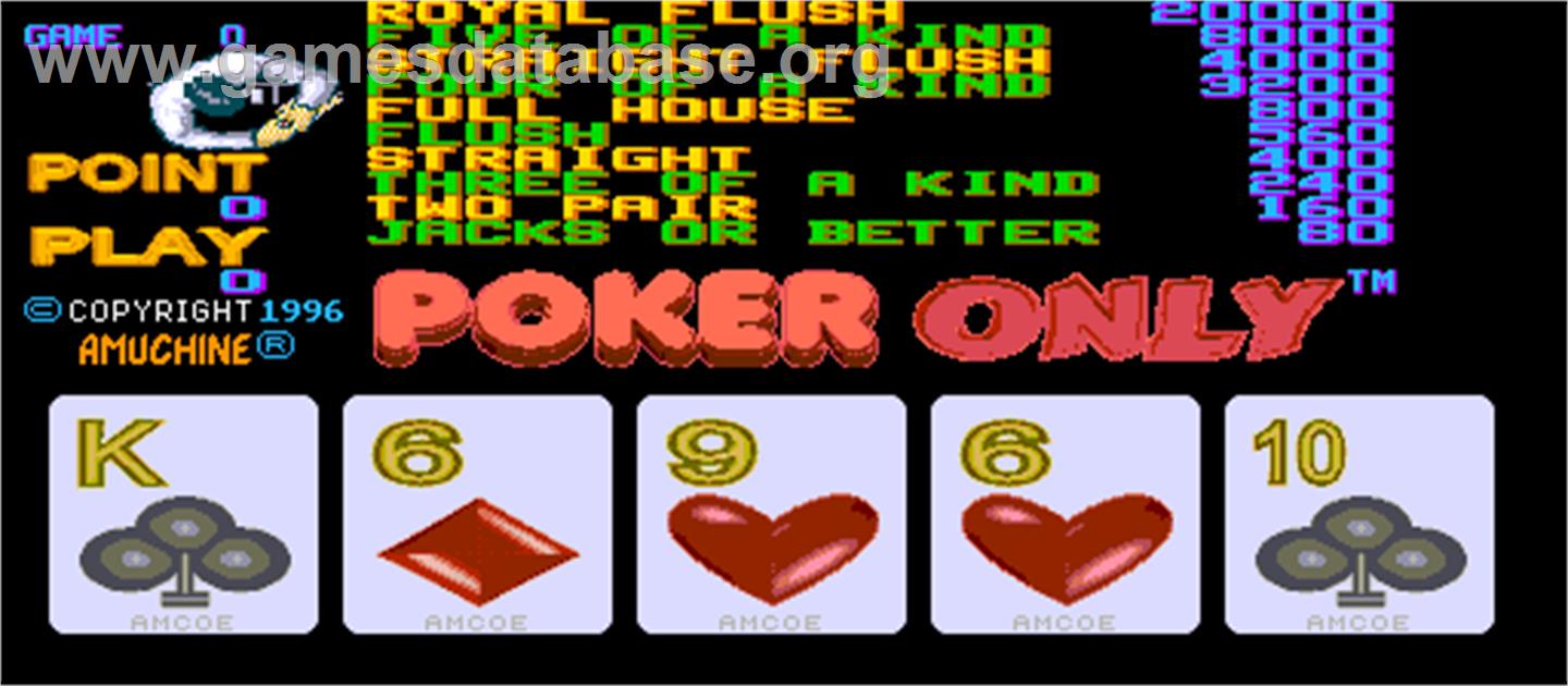 Poker Only '97 - Arcade - Artwork - Title Screen