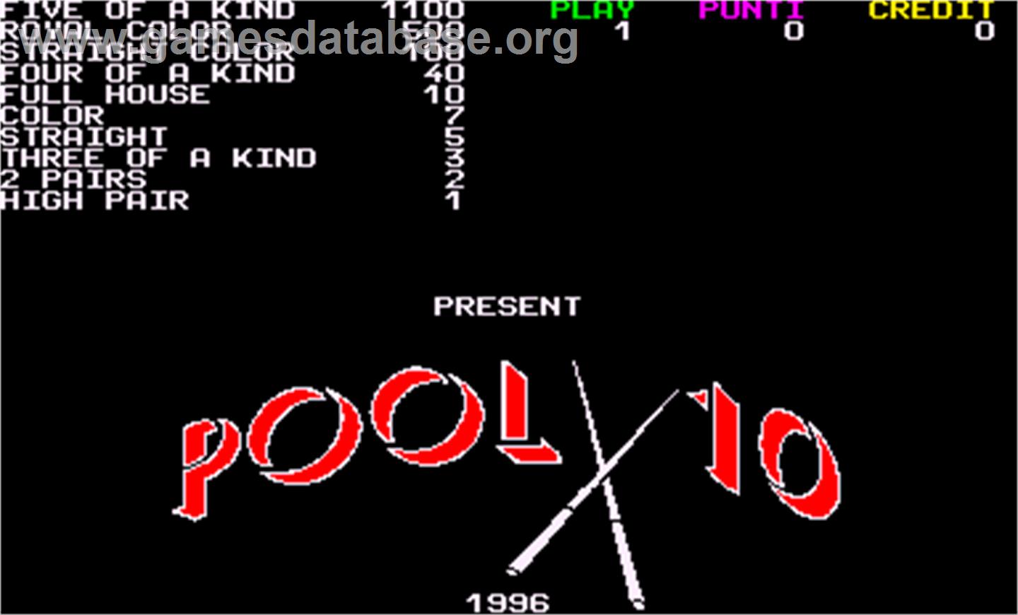Pool 10 - Arcade - Artwork - Title Screen