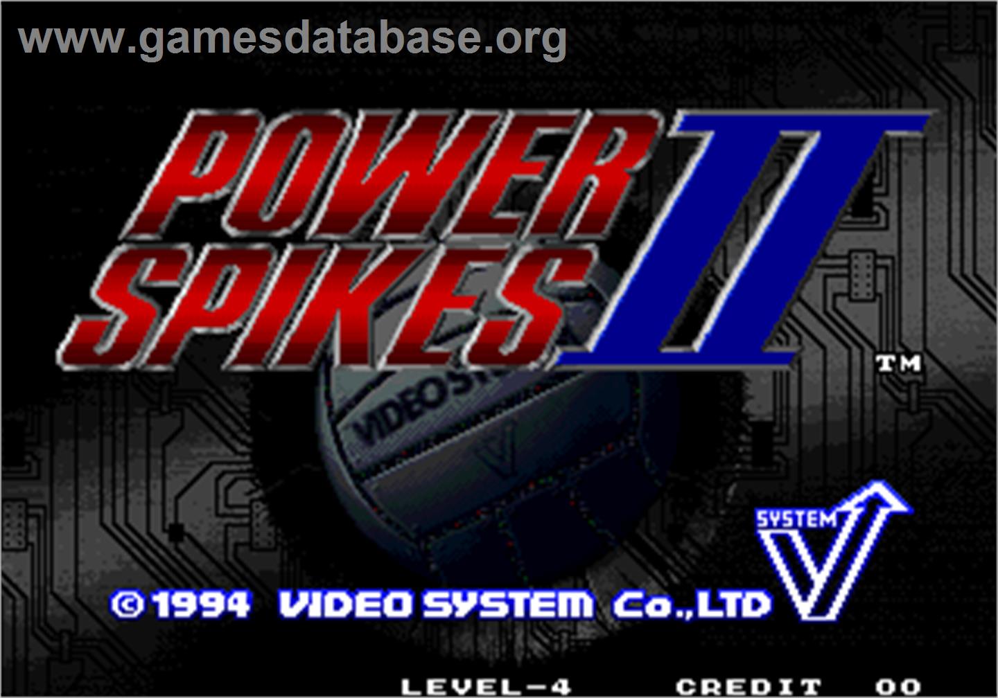 Power Spikes II - Arcade - Artwork - Title Screen