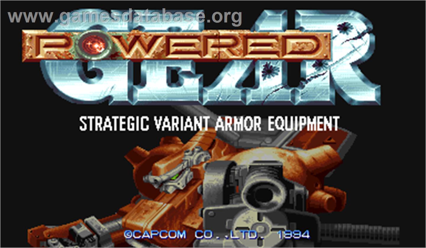 Powered Gear: Strategic Variant Armor Equipment - Arcade - Artwork - Title Screen