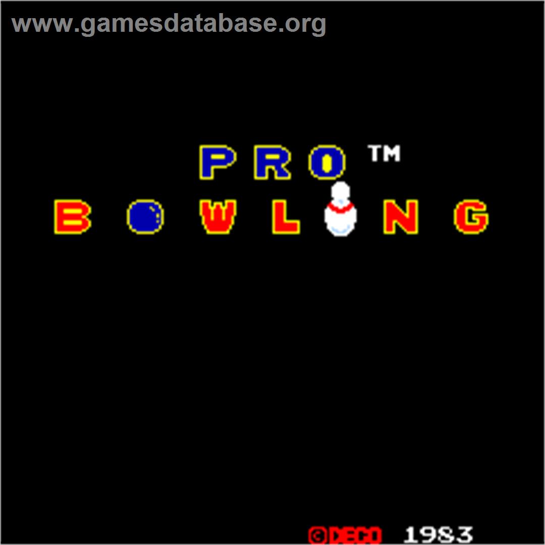 Pro Bowling - Arcade - Artwork - Title Screen