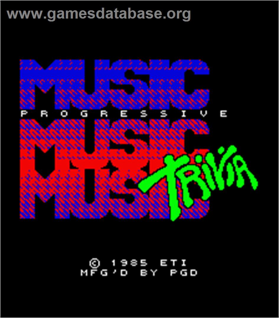 Progressive Music Trivia - Arcade - Artwork - Title Screen