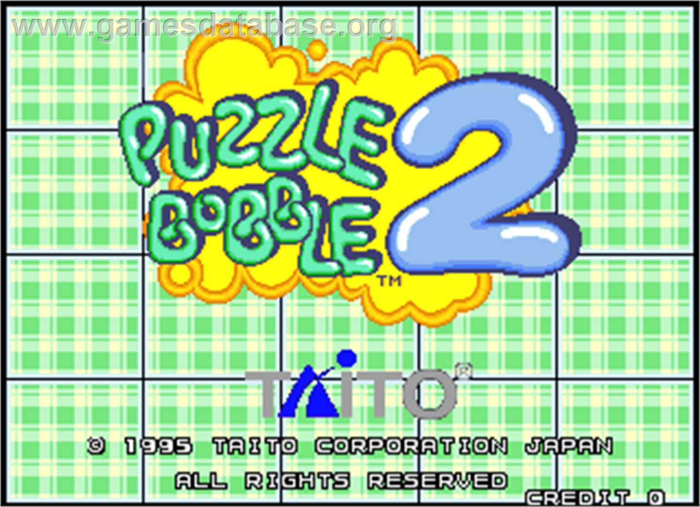 Puzzle Bobble 2 - Arcade - Artwork - Title Screen
