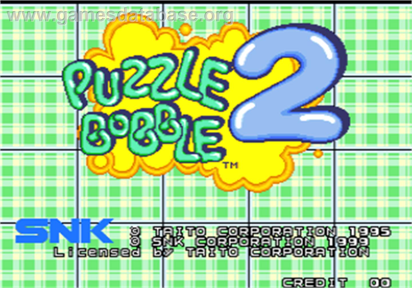 Puzzle Bobble 2 / Bust-A-Move Again - Arcade - Artwork - Title Screen