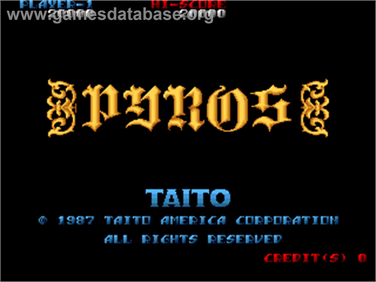 Pyros - Arcade - Artwork - Title Screen
