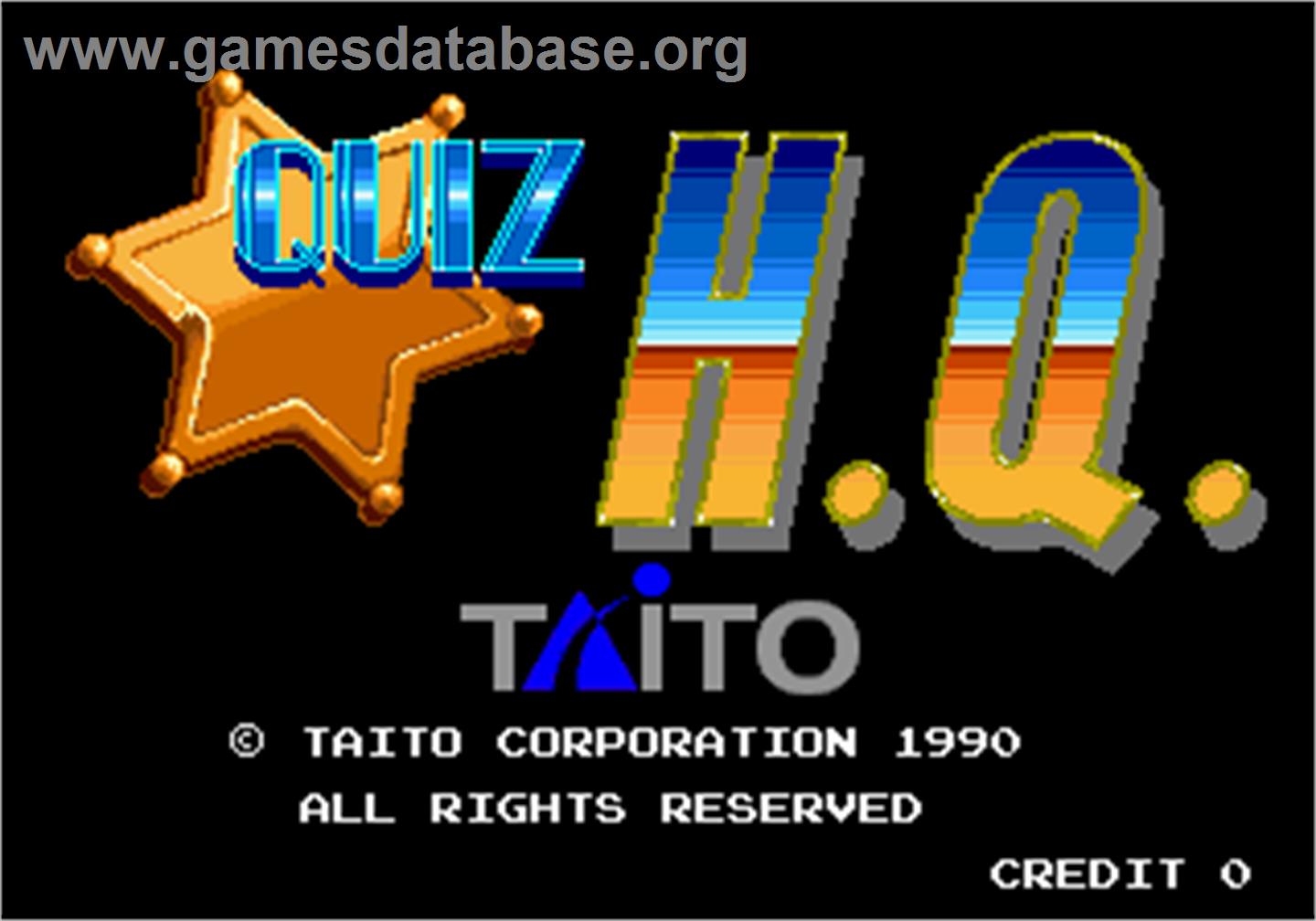 Quiz H.Q. - Arcade - Artwork - Title Screen