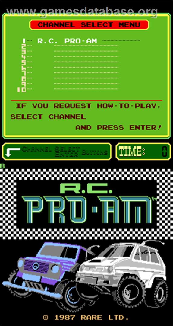 R.C. Pro-Am - Arcade - Artwork - Title Screen