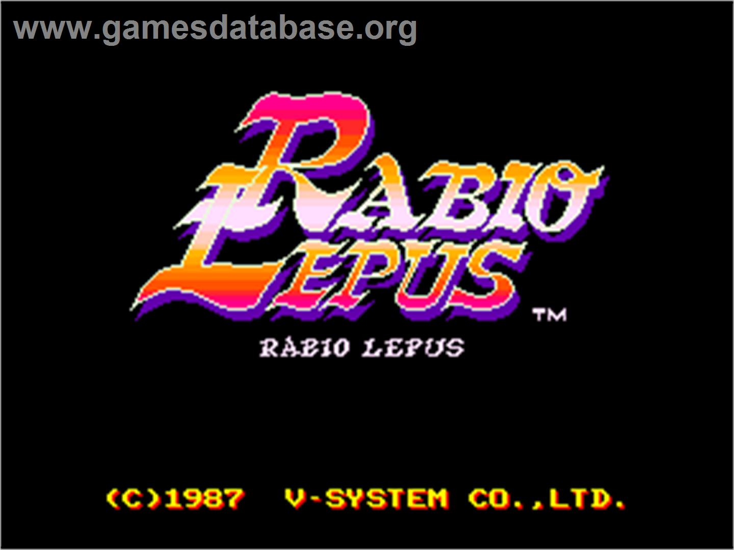 Rabio Lepus - Arcade - Artwork - Title Screen
