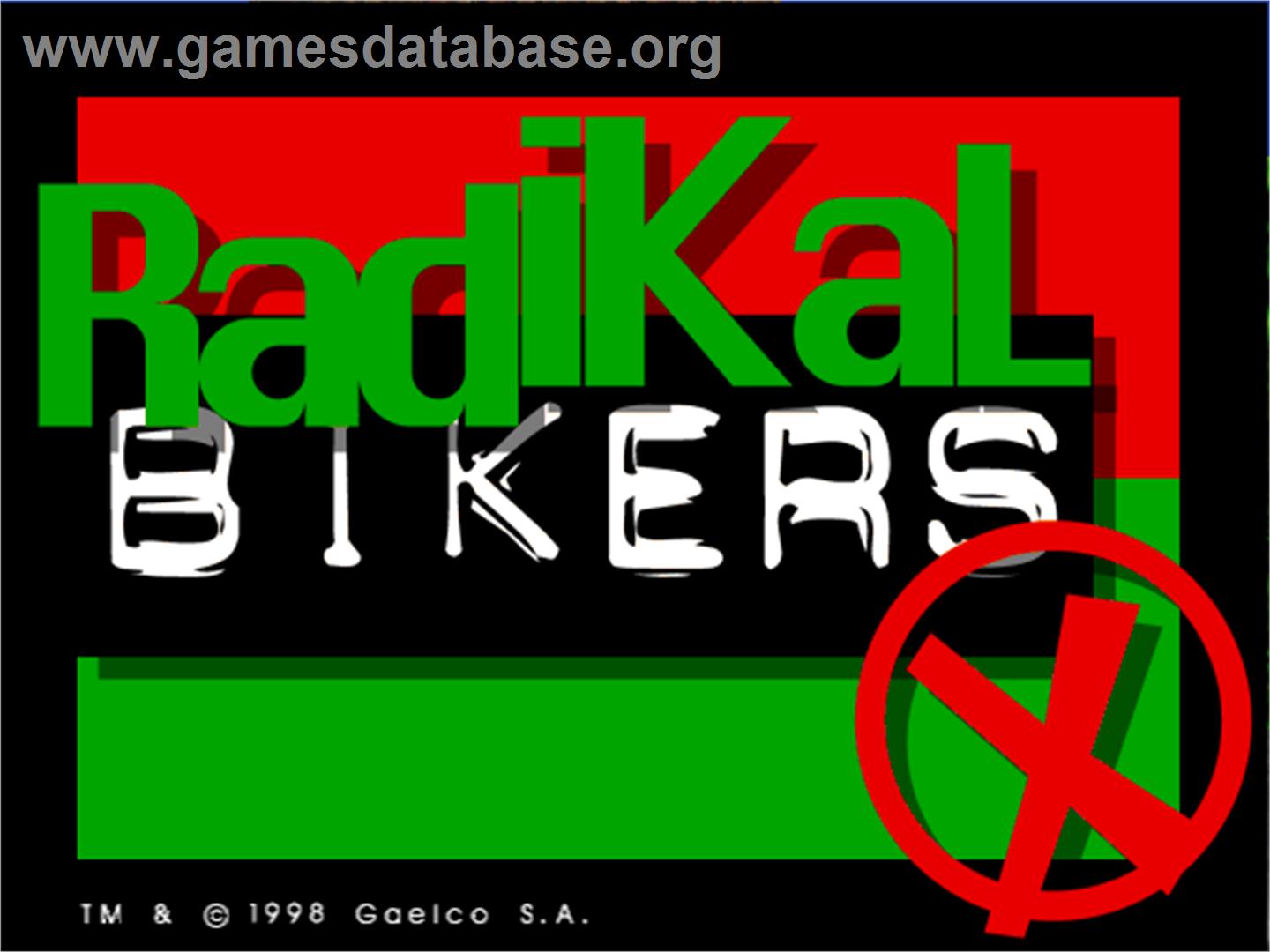 Radikal Bikers - Arcade - Artwork - Title Screen