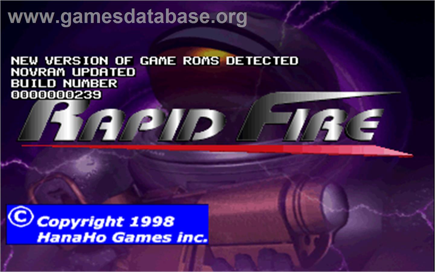 Rapid Fire v1.1 - Arcade - Artwork - Title Screen