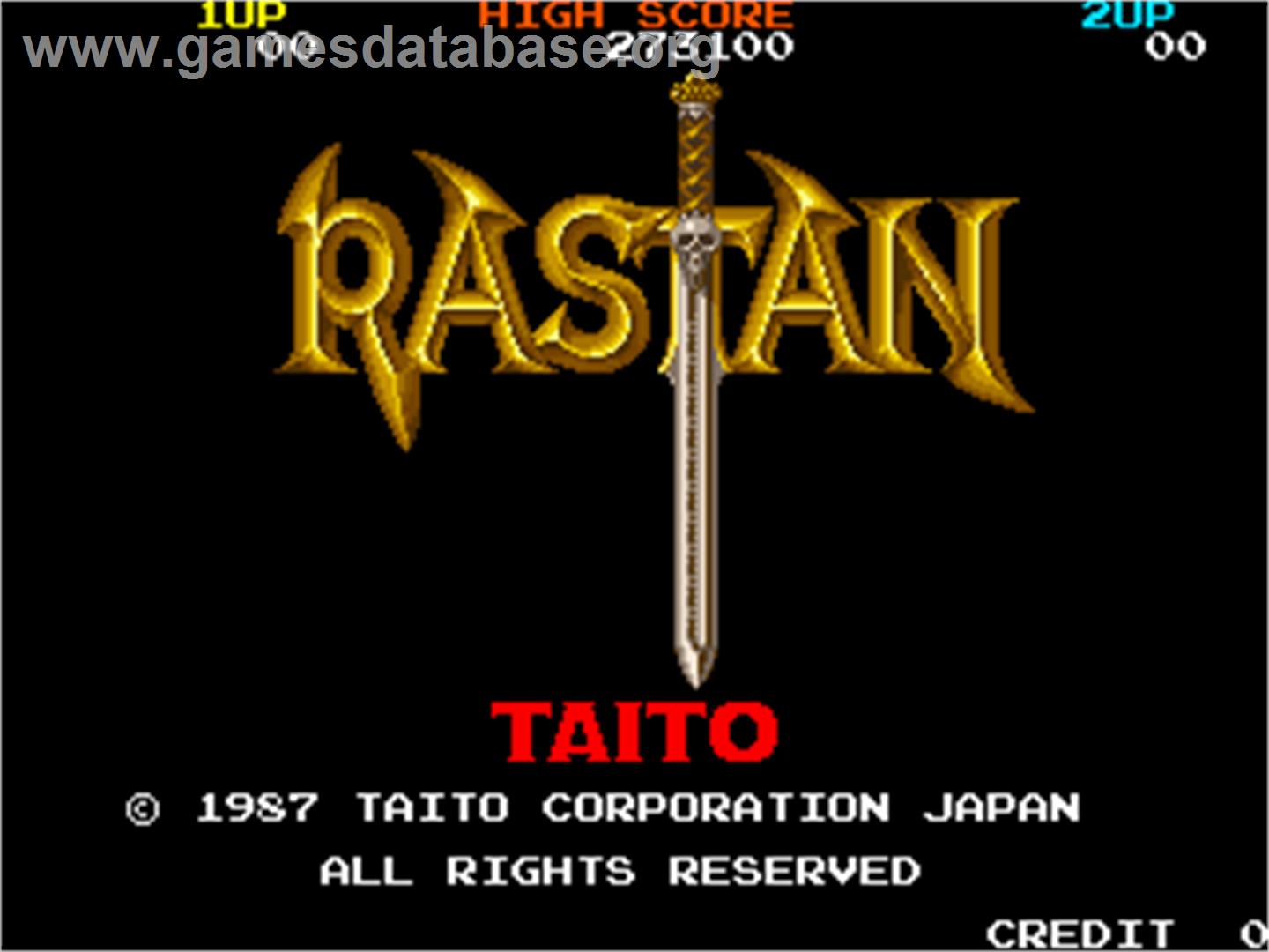 Rastan - Arcade - Artwork - Title Screen