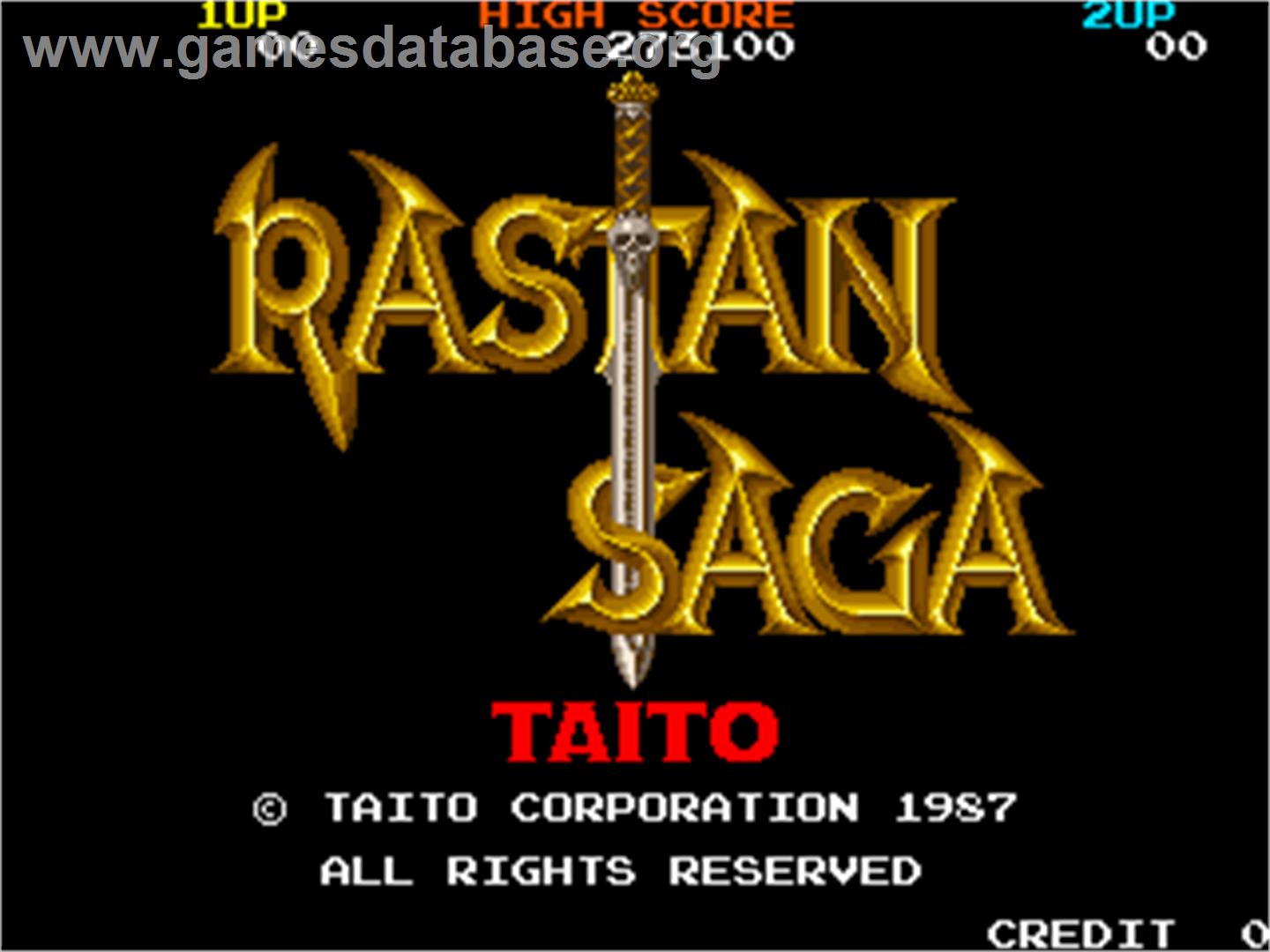 Rastan Saga - Arcade - Artwork - Title Screen