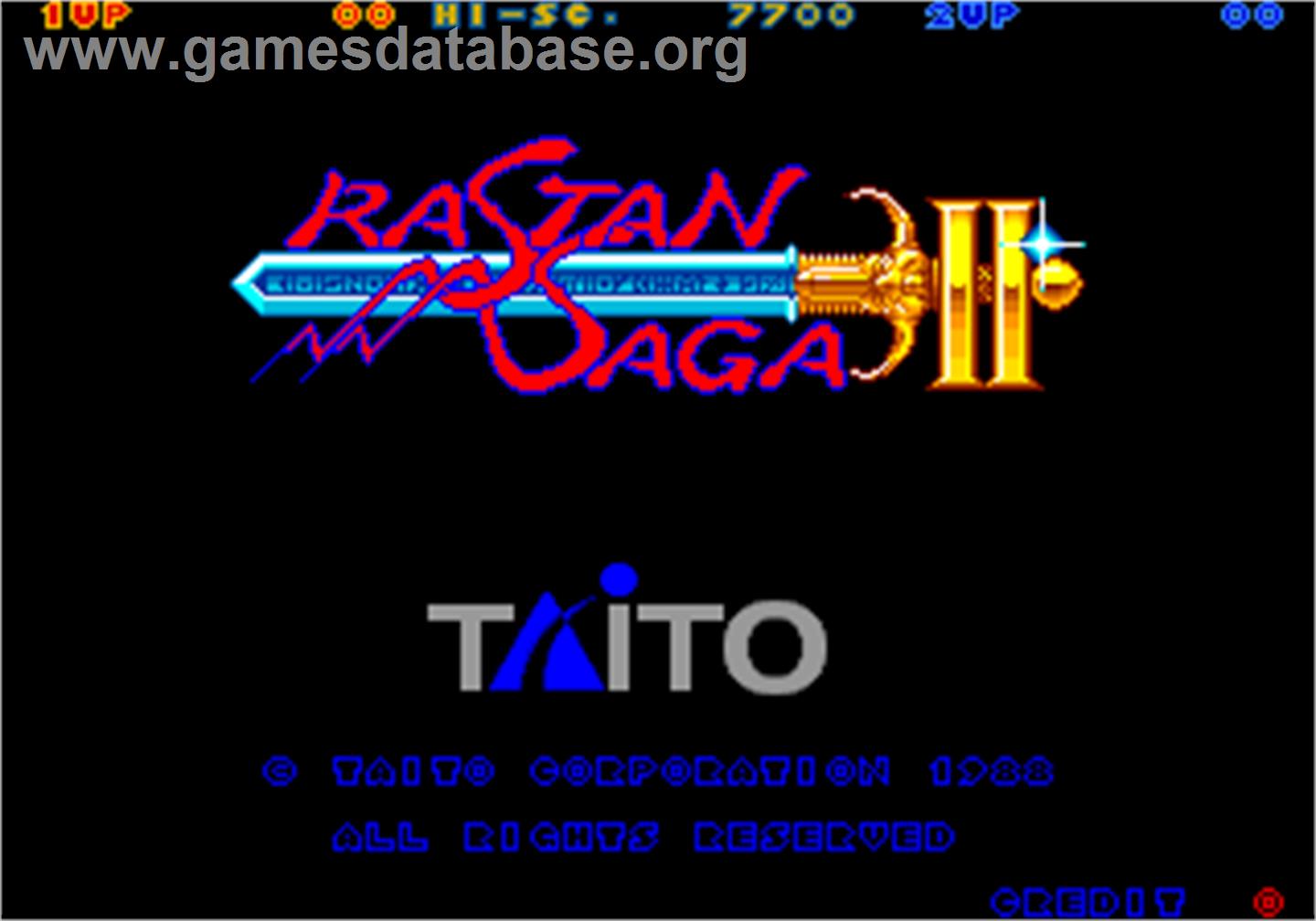 Rastan Saga 2 - Arcade - Artwork - Title Screen