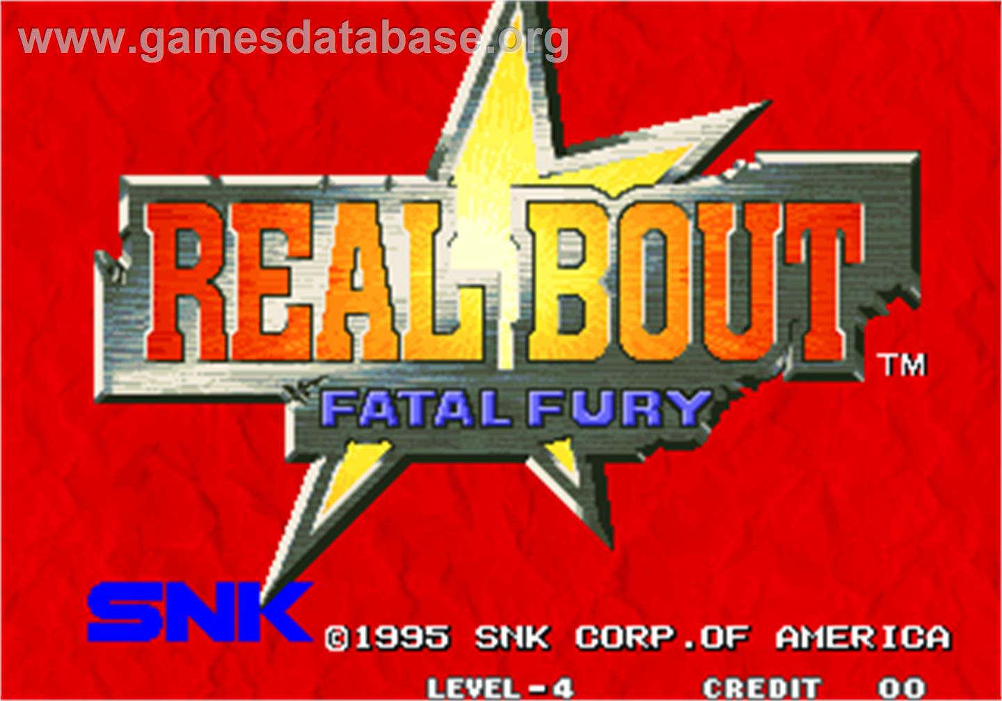Real Bout Fatal Fury / Real Bout Garou Densetsu - Arcade - Artwork - Title Screen
