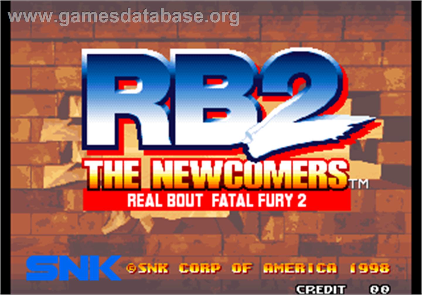 Real Bout Fatal Fury 2 - The Newcomers / Real Bout Garou Densetsu 2 - the newcomers - Arcade - Artwork - Title Screen