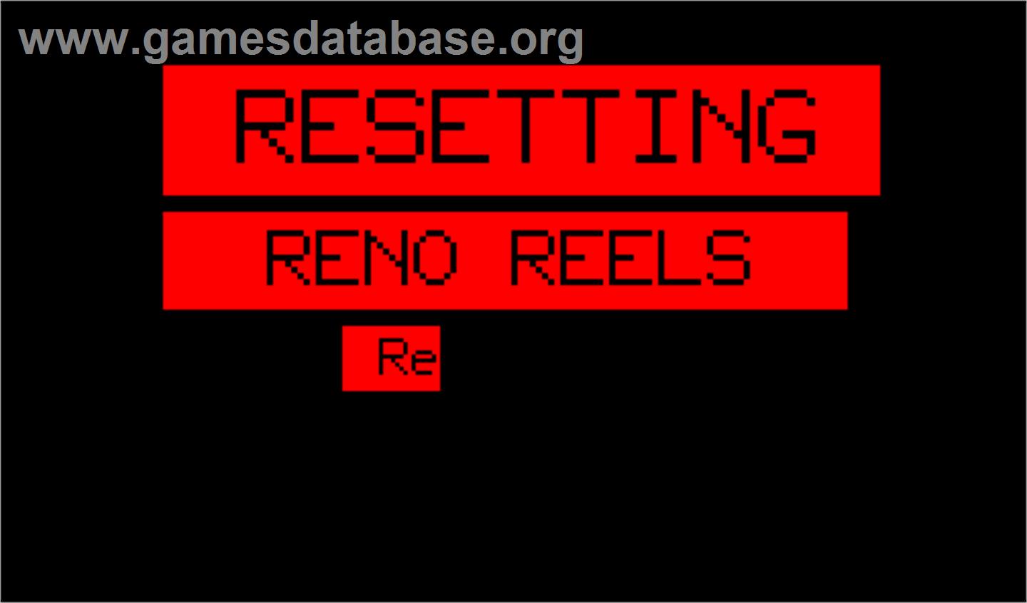 Reno Reels - Arcade - Artwork - Title Screen