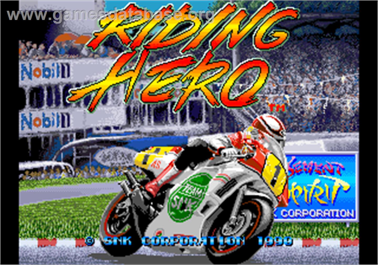 Riding Hero - Arcade - Artwork - Title Screen