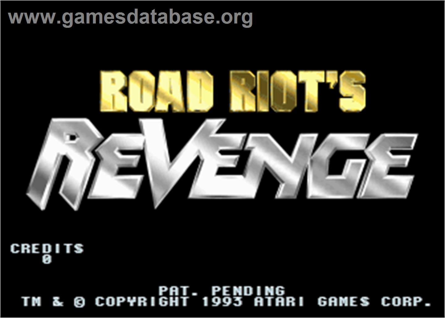 Road Riot's Revenge - Arcade - Artwork - Title Screen