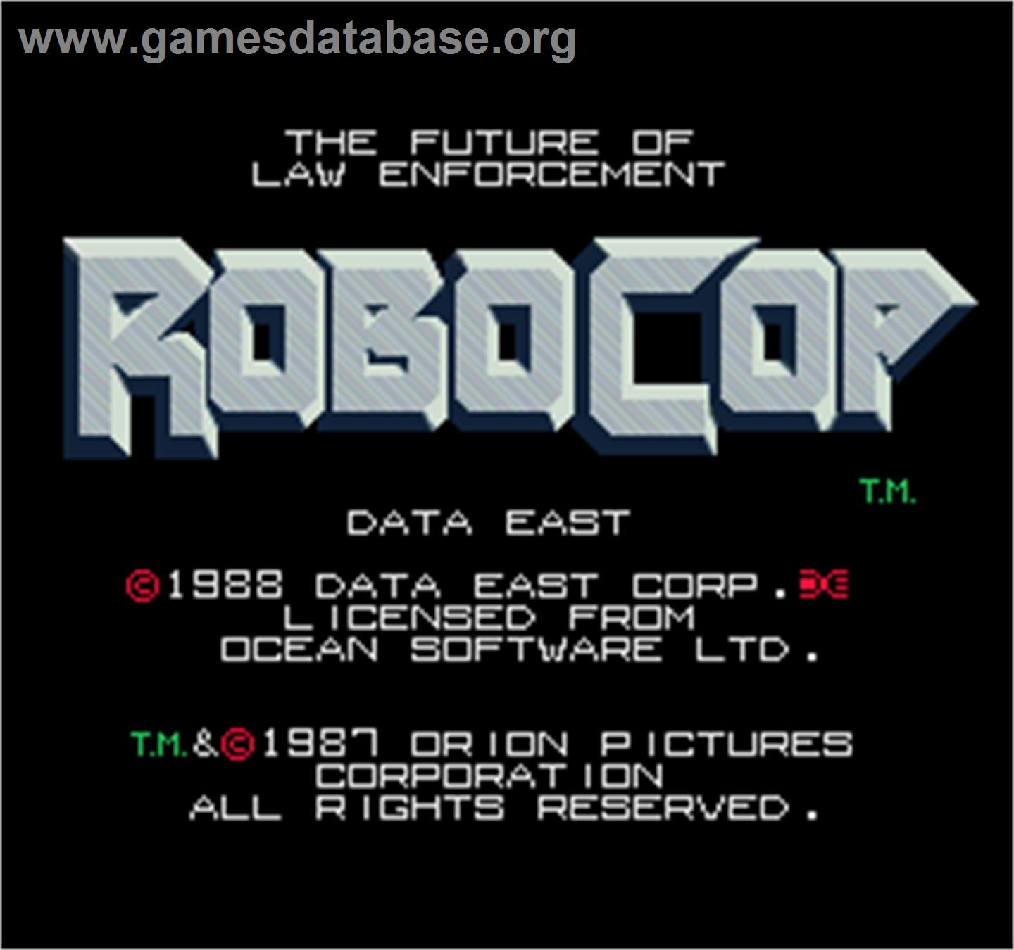 Robocop - Arcade - Artwork - Title Screen