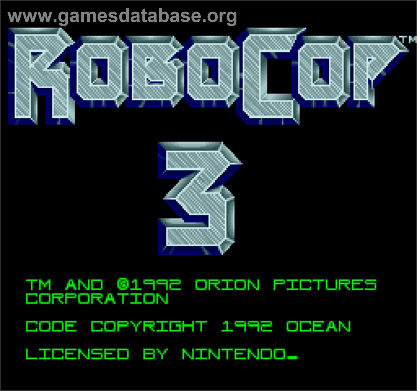 Robocop 3 - Arcade - Artwork - Title Screen