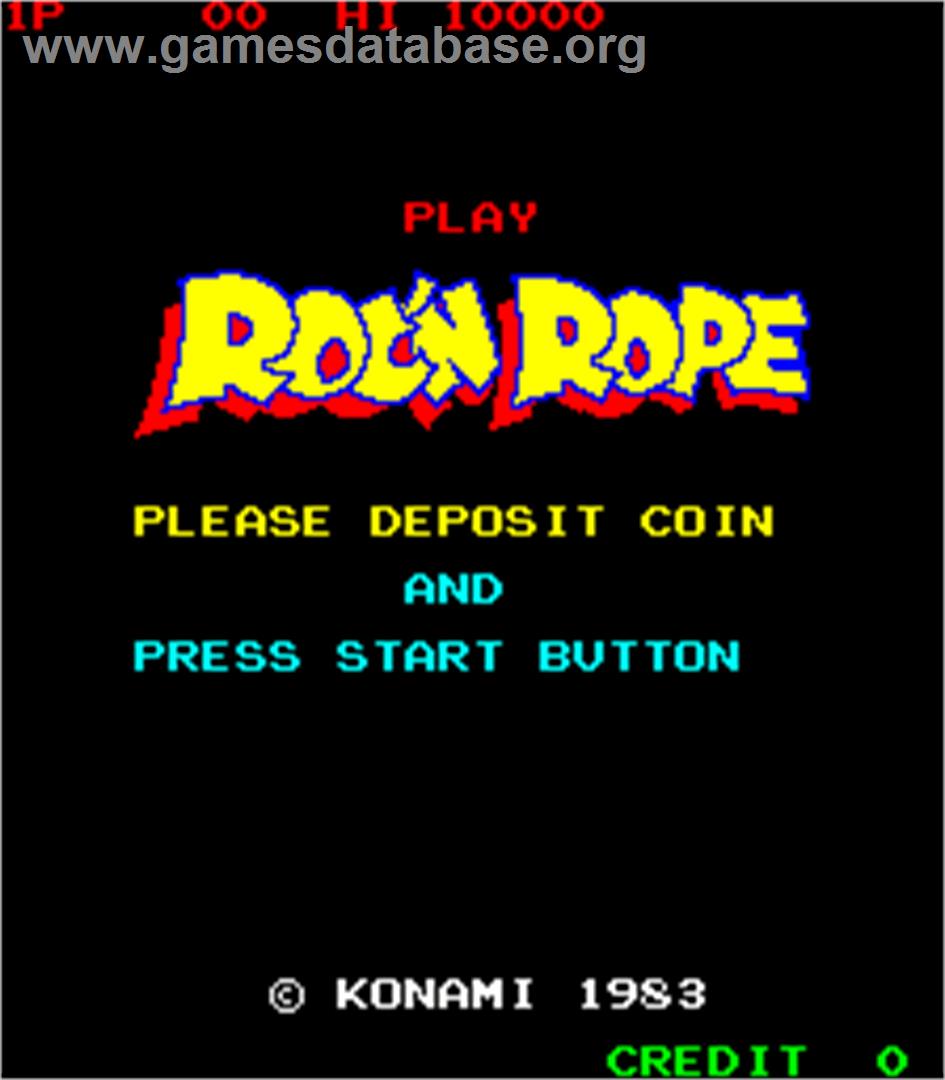 Roc'n Rope - Arcade - Artwork - Title Screen
