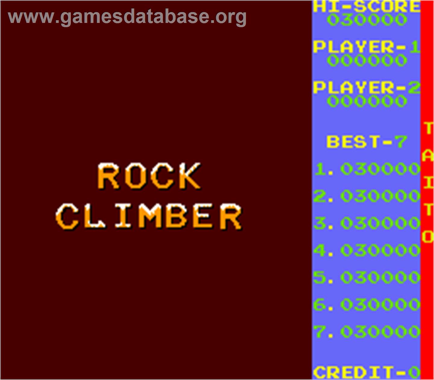 Rock Climber - Arcade - Artwork - Title Screen