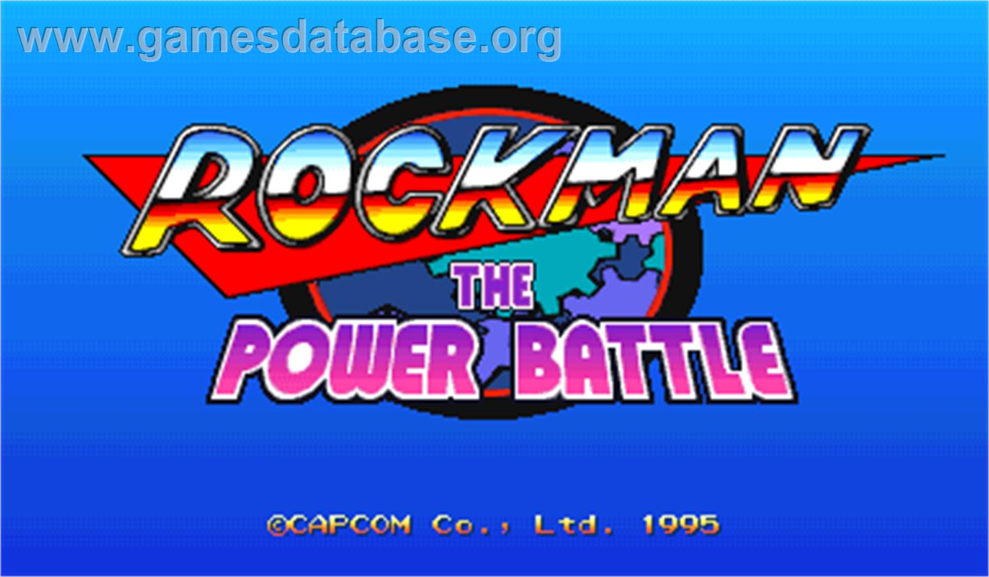 Rockman: The Power Battle - Arcade - Artwork - Title Screen