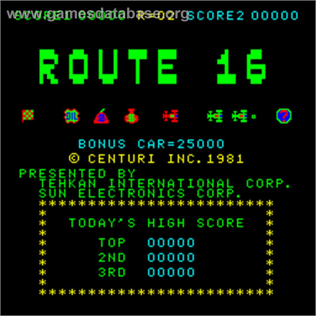 Route 16 - Arcade - Artwork - Title Screen