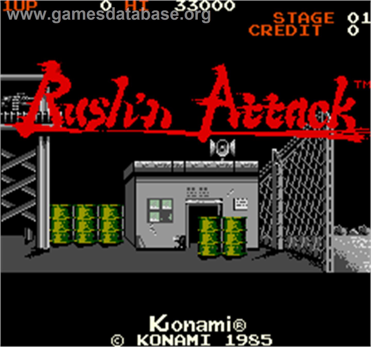 Rush'n Attack - Arcade - Artwork - Title Screen