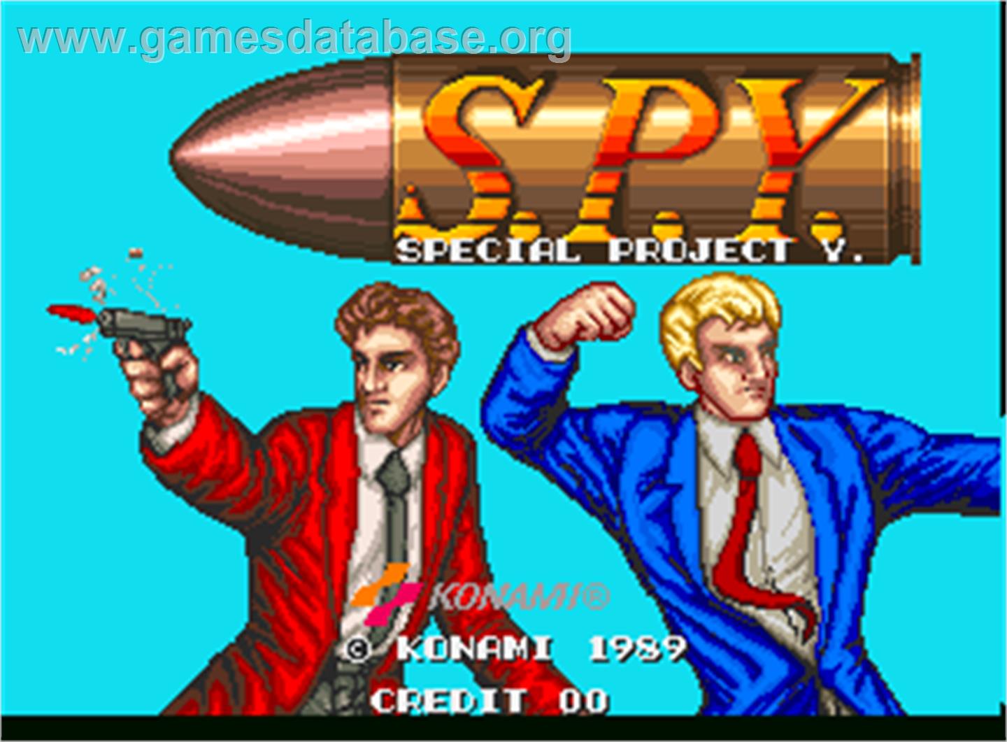 S.P.Y. - Special Project Y - Arcade - Artwork - Title Screen