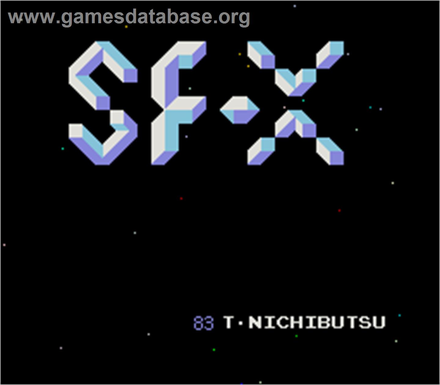 SF-X - Arcade - Artwork - Title Screen