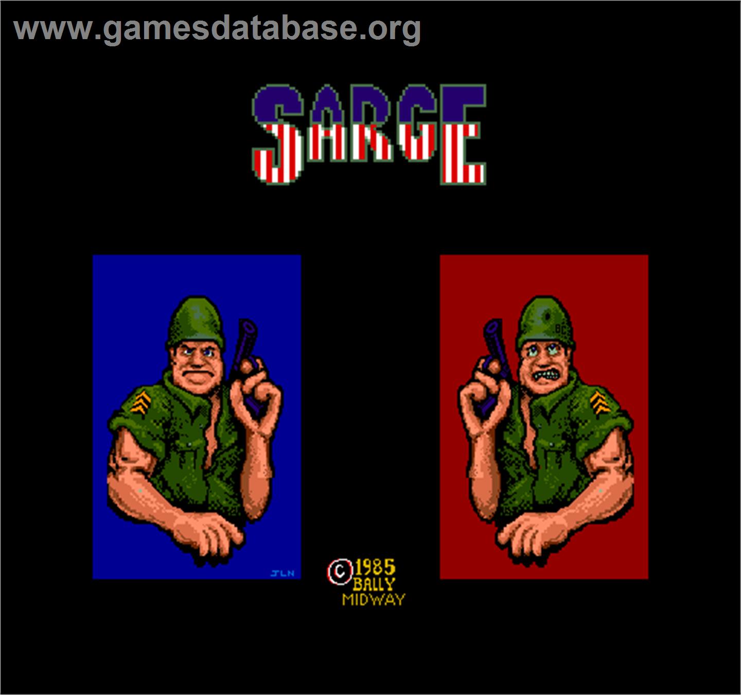 Sarge - Arcade - Artwork - Title Screen