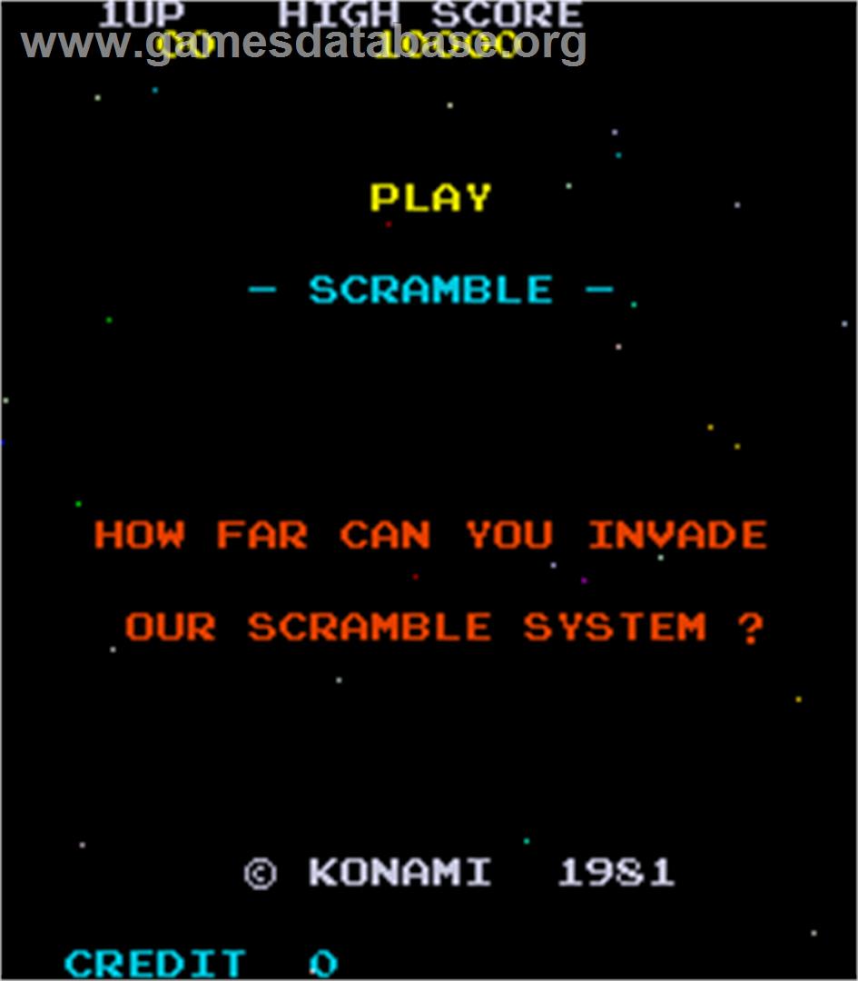 Scramble - Arcade - Artwork - Title Screen